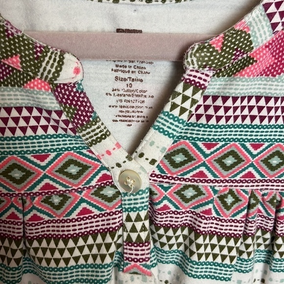 Tea Collection Catamarca Puff Sleeve Henley Dress - Picture 5 of 11